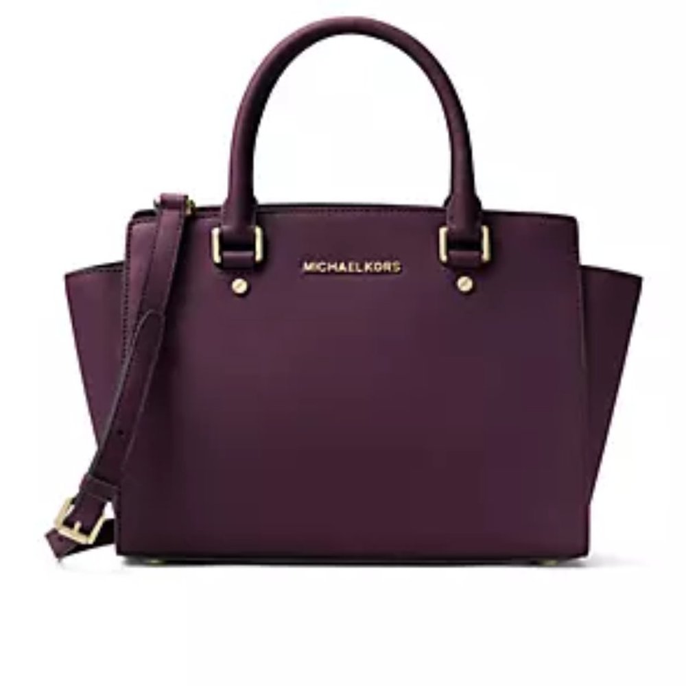 Michael Kors Selma Medium Top Zip Satchel New